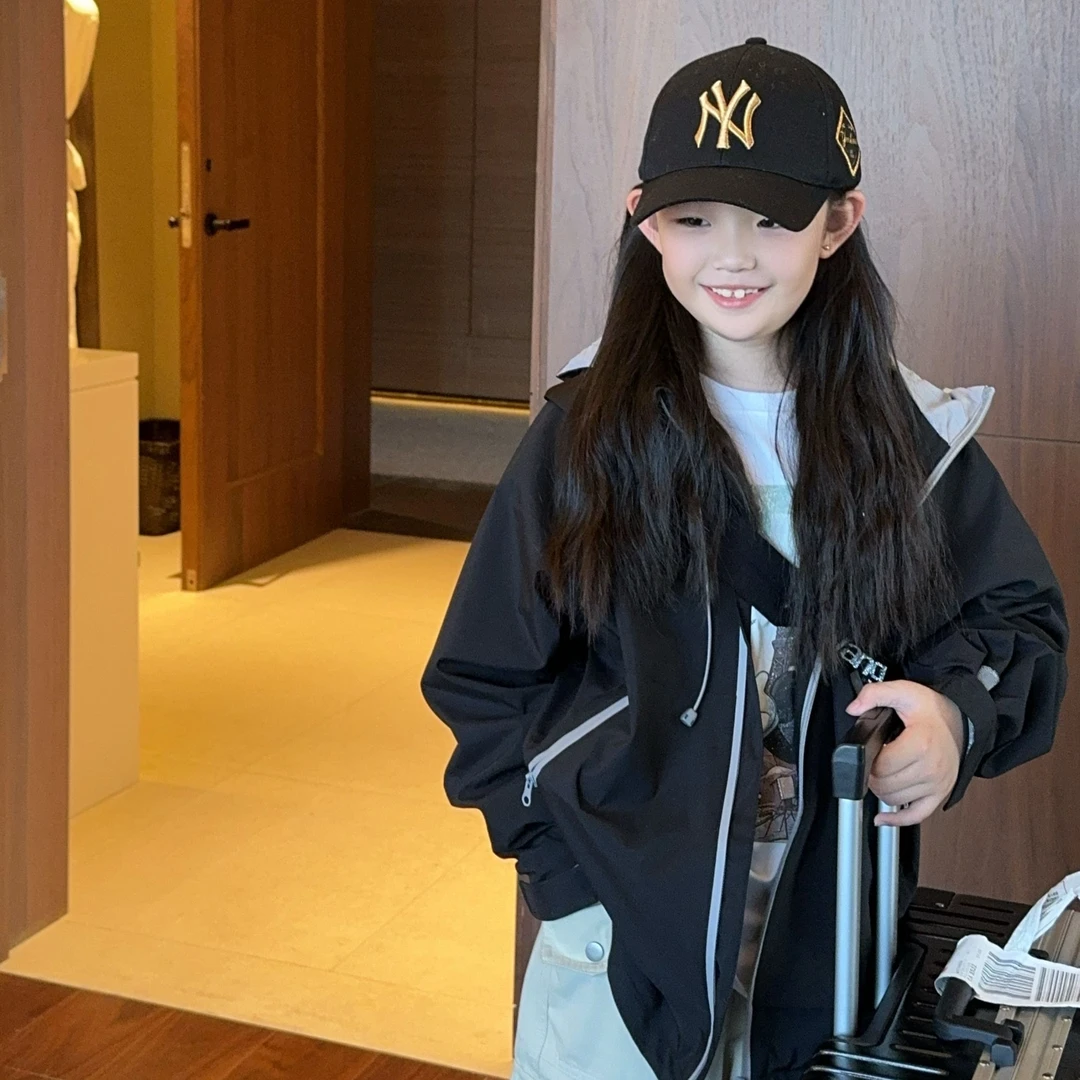 泡妈童装2024春秋儿童女童小女孩休闲时尚外套003