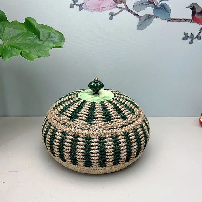 小汤手工 概不退换 麻绳手工定制成品花篮
