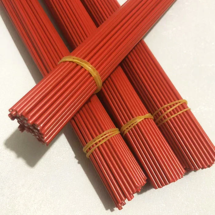 小熊 (1.3加粗铁丝）2号大红色胶包花杆手工DIY麻绳编织尺寸齐全