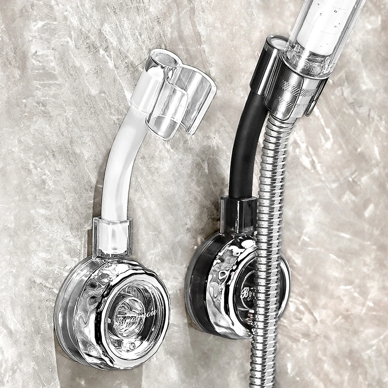 天地鱼旋转吸盘万向花洒架强力固定免打孔可移动淋浴喷头支架浴室