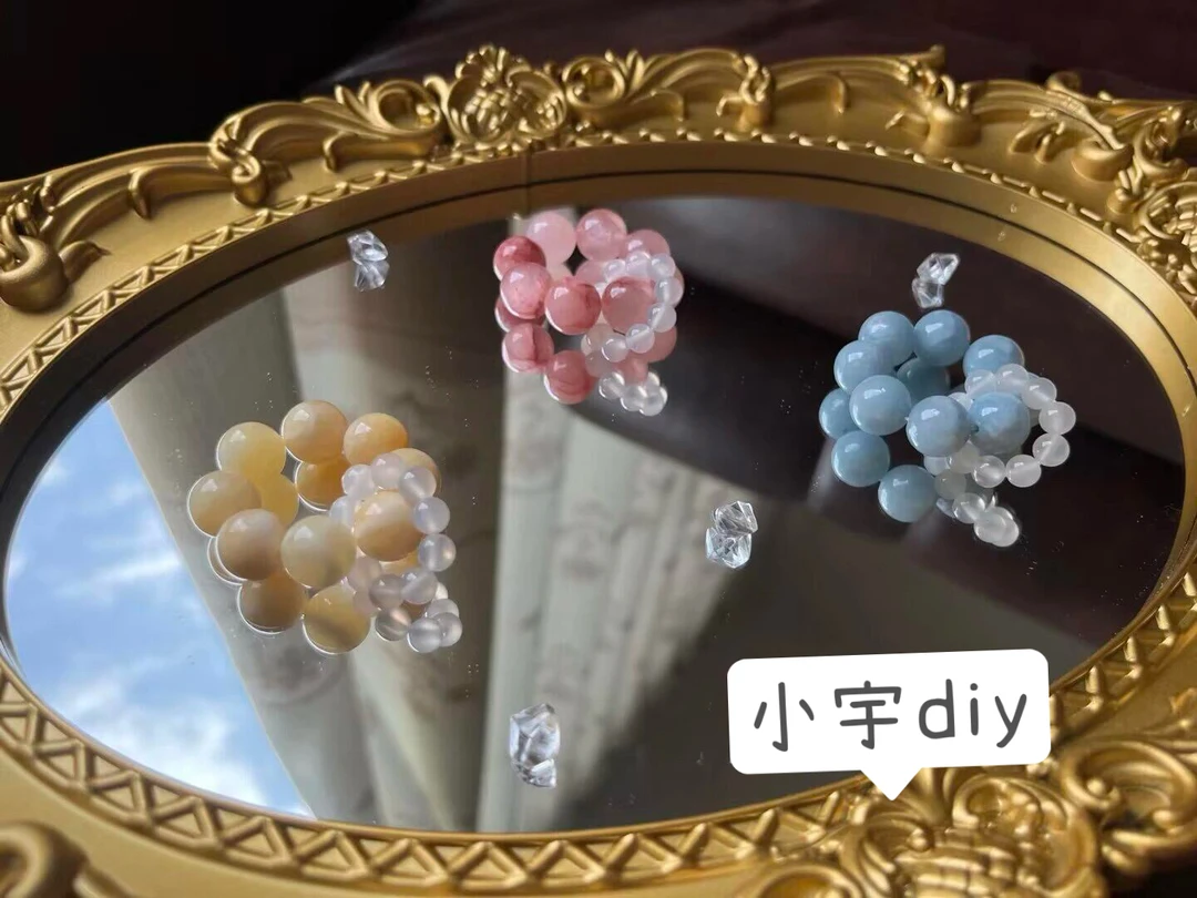 非金属仿水晶手链 随机小手捻三个混色不挑款