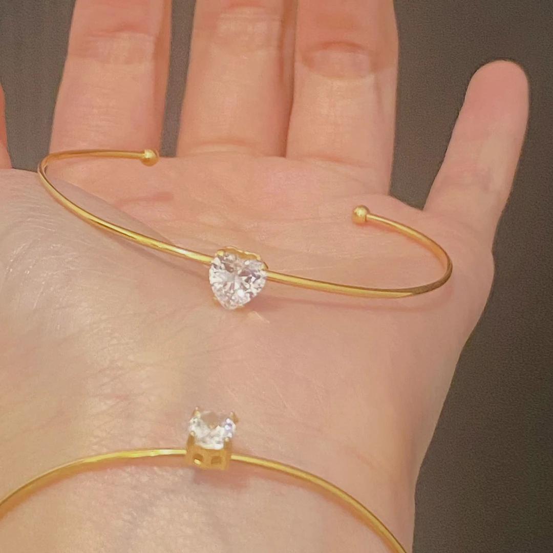 钛钢手镯 金丝手镯带钻极细手镯时尚开口仙女超精致手镯不掉色