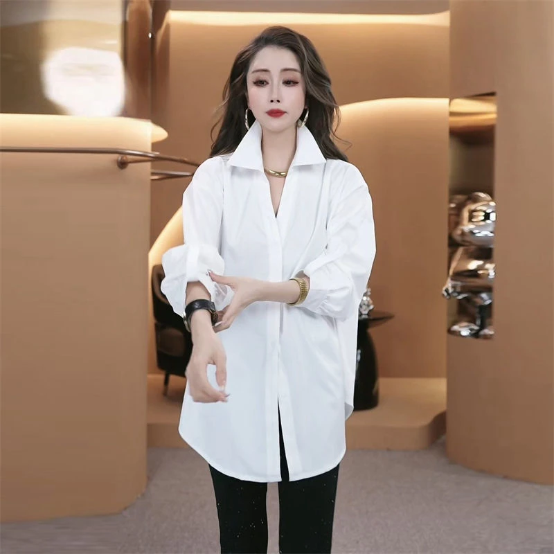 2025春季新款漂亮衬衫网红气质新款通勤百搭女装潮流时尚长袖衬衣