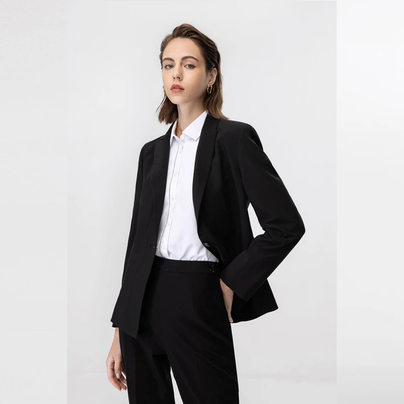G2000女装一粒扣黑色修身商务职业正装西装女士西服