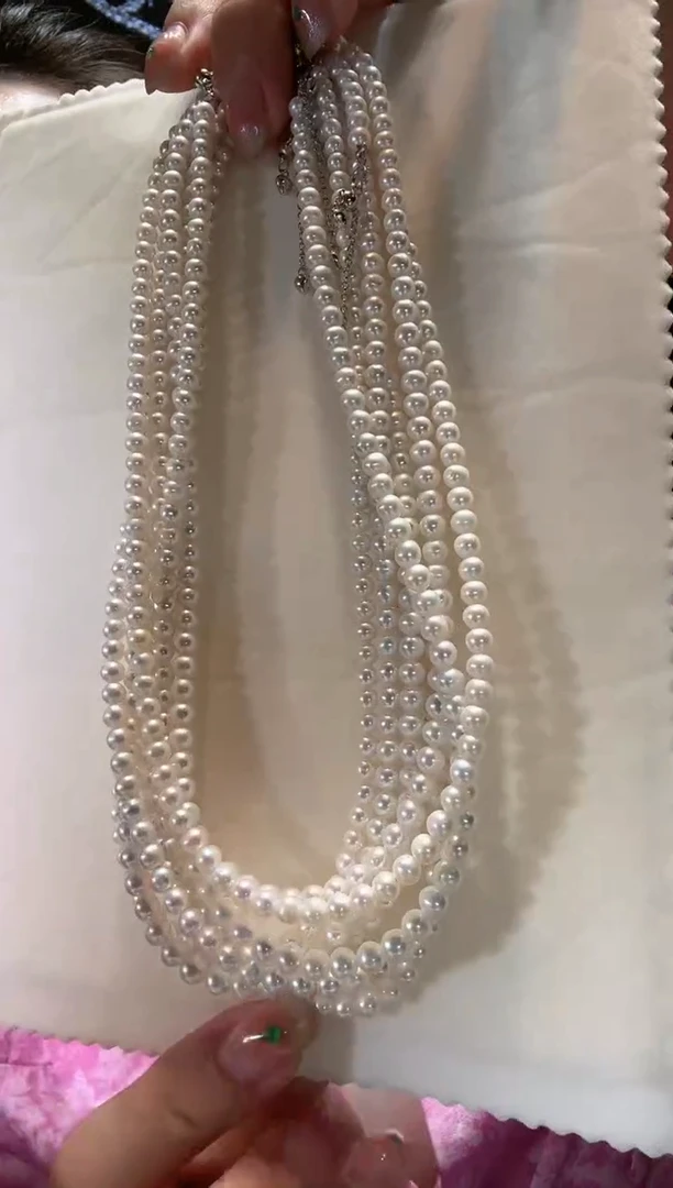 【闪购商品】淡水珍珠颈饰银S925镶嵌珍珠项链多样性发一