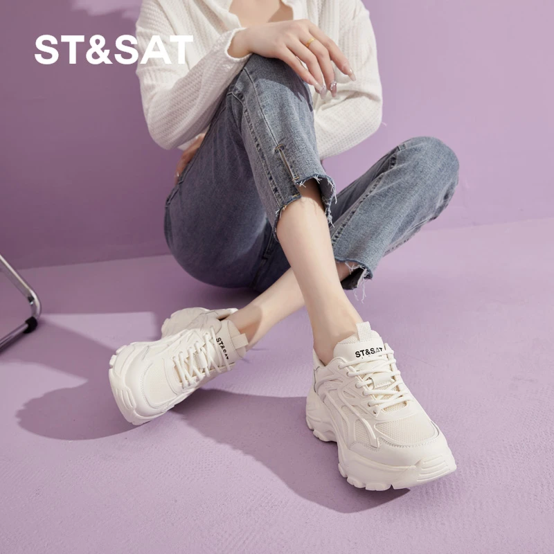 St&Sat/星期六女鞋百搭夏季透气老爹鞋厚底春款2109号SSC1112L47