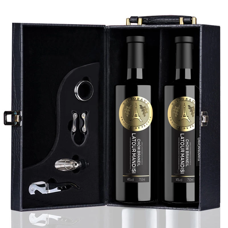 拉图曼蒂斯周百通干红葡萄酒AOC750ml*2支礼盒装