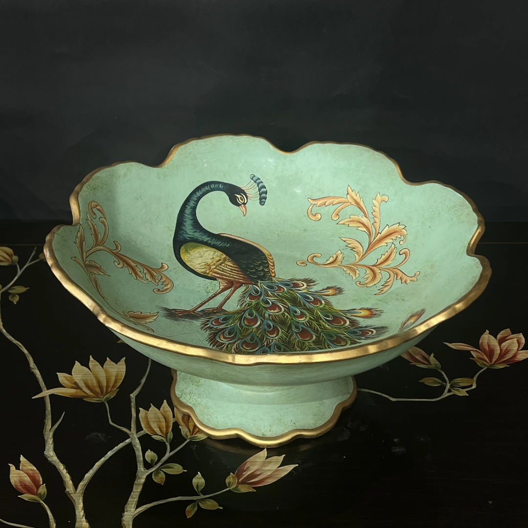 欧式美式水果盘创意现代客厅家用果盘陶瓷茶几糖果零食干果盘