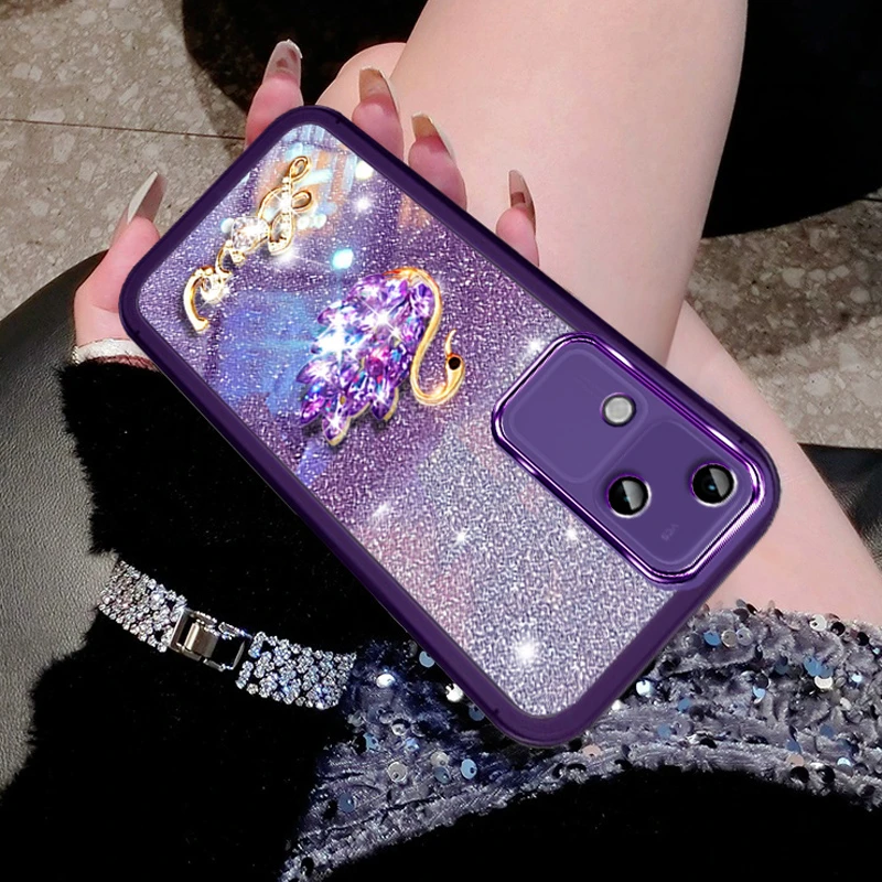 vivos18防摔手机壳VivoS18高档女款vivi镶钻天鹅voiv新品潮保护套