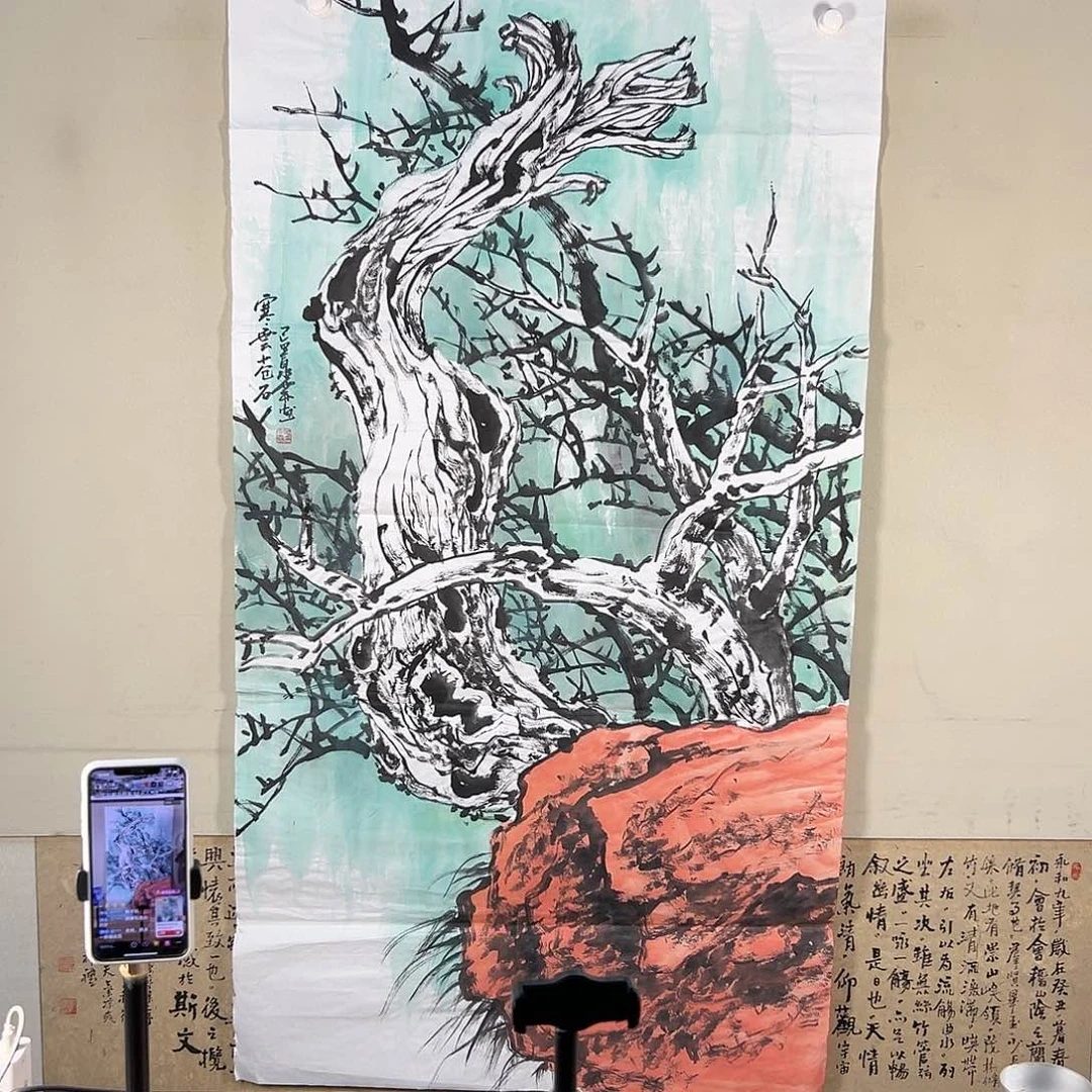 书法835 牡丹之花盛开之初便成风