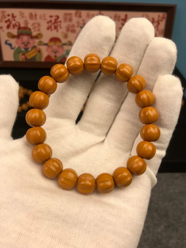 尚云轩出品-鲨鱼鳍-猴头手串 原皮原色  全品无暇尺寸11+