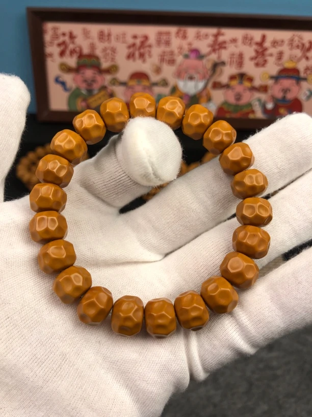 尚云轩出品-奶酪-猴头手串 小馒头料 原皮原色 全品无暇尺寸11mm+