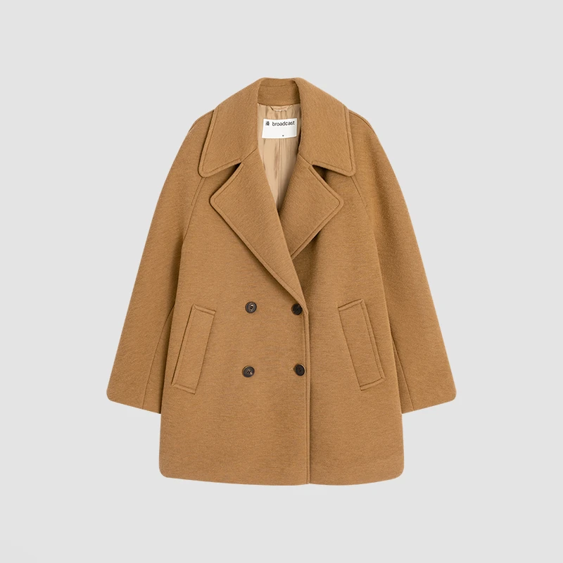 【达人专属】播简约宽松百搭时尚通勤大衣热力感BDP4AD0458