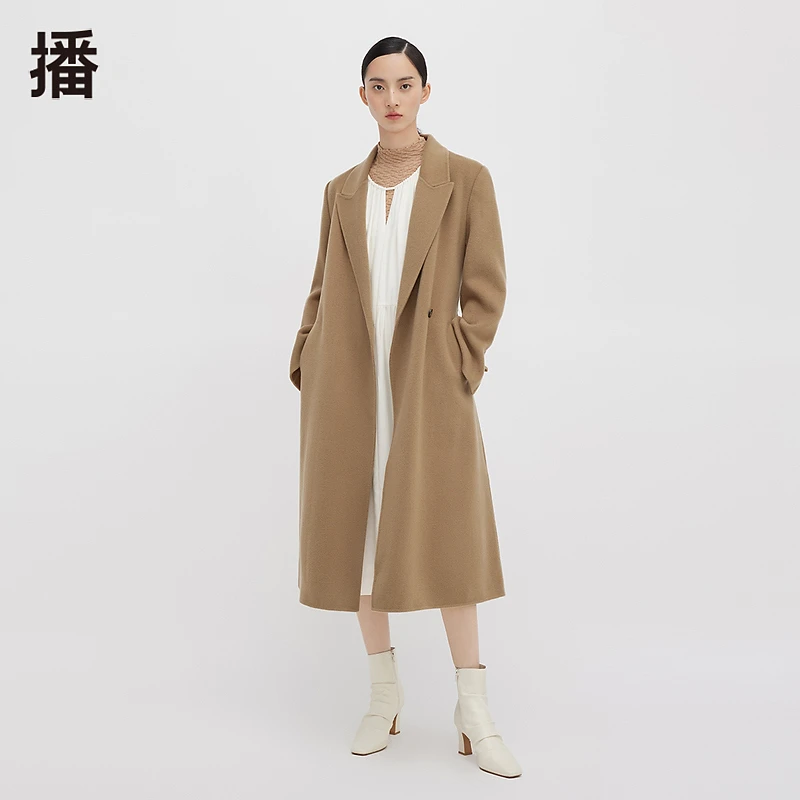 【达人专属】播秋新品通勤双面毛呢大衣DDQ4AD5085