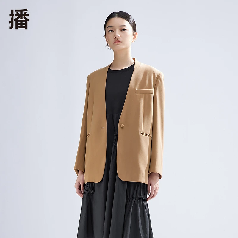 【达人专属现货】播24年春V领西装DDR1XD5118小西装百
