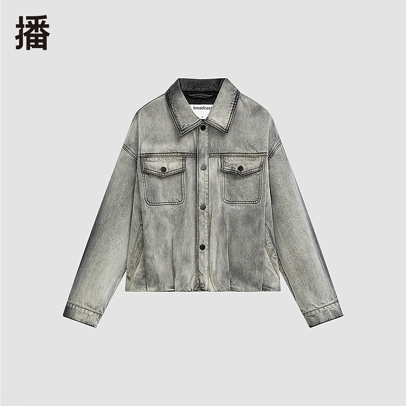 播复古潮流拼接长袖外套BDR1WD0228