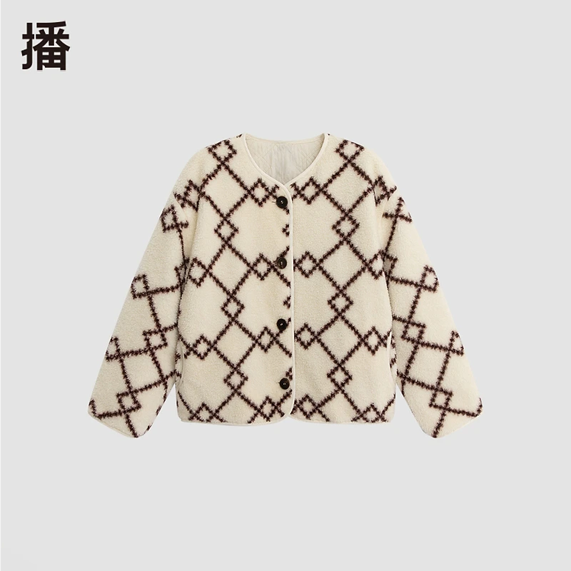 【达人专属现货】播外套小香风休闲秋冬冬季菱格外套BDQ4WD1406