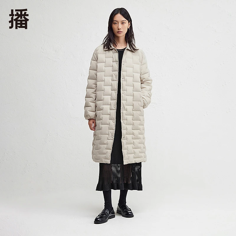 【陈陈专属】播时尚简约衬衫领羽绒服DDR4RD5135