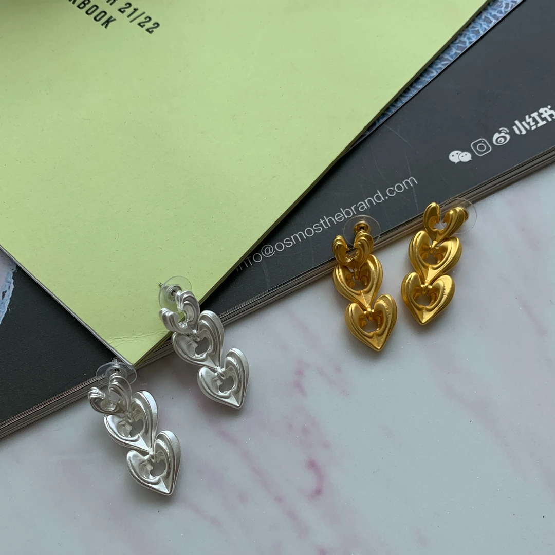 合金耳饰 徐琳mini生活馆 高级感冷淡风夸张时髦个性耳环 s231146