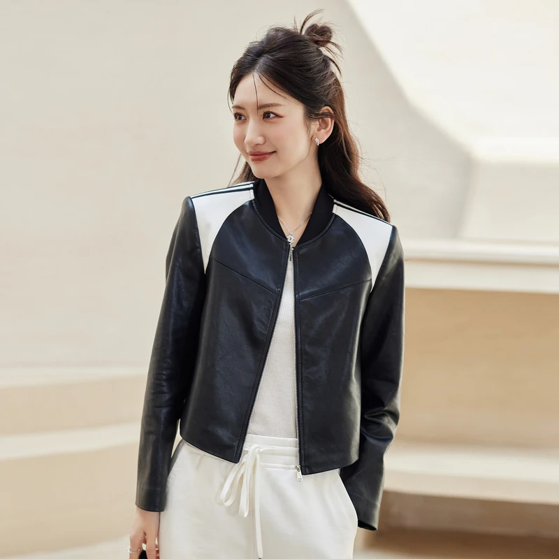 风笛2024秋季新款秋冬皮衣外套女款机车短款高级感黑色夹克小个子