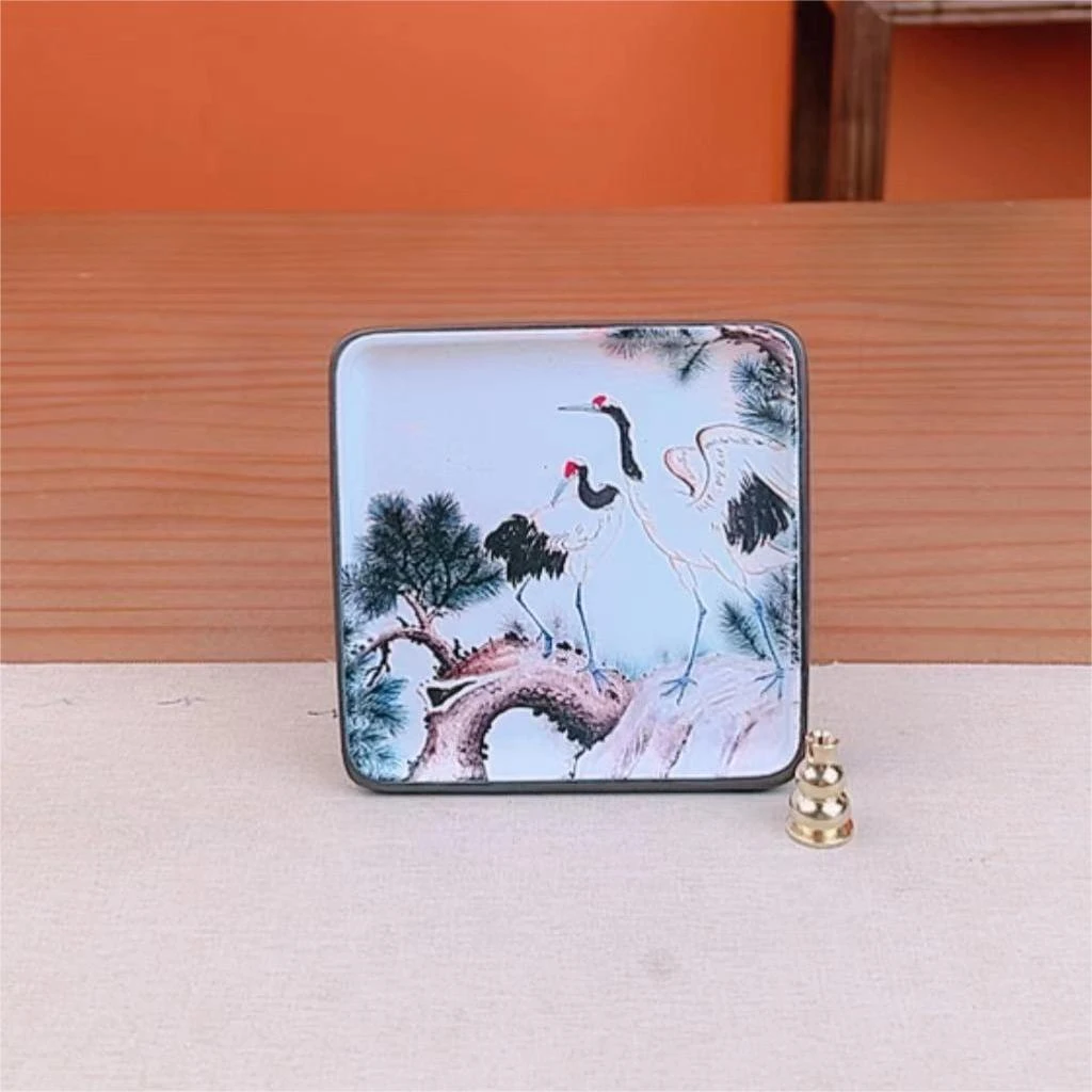 珐琅景泰蓝杯垫香插香托香座国潮中式香炉杯垫两用仿古摆件