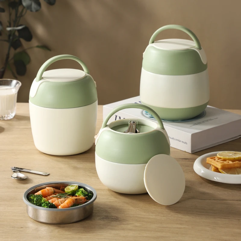 韩式双层12小时超长保温饭盒锅桶袋便携上班族小型迷你碗汤壶汤盒