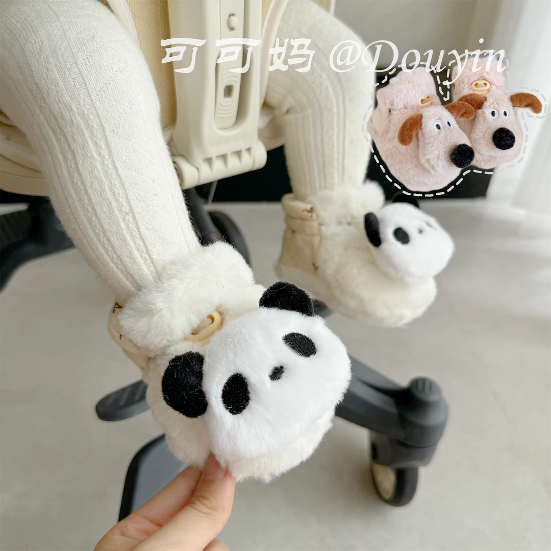 冬季婴儿软底棉鞋0-1岁步前鞋护脚套0-3-12月男女宝宝卡通毛毛鞋