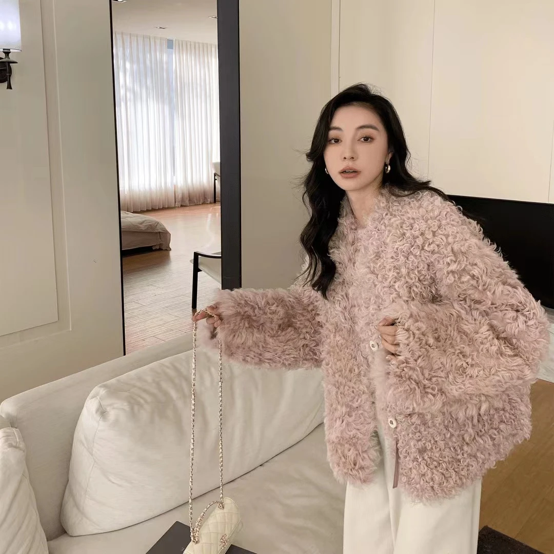 （断码，断色）外套冬季百搭加厚皮毛一体外套