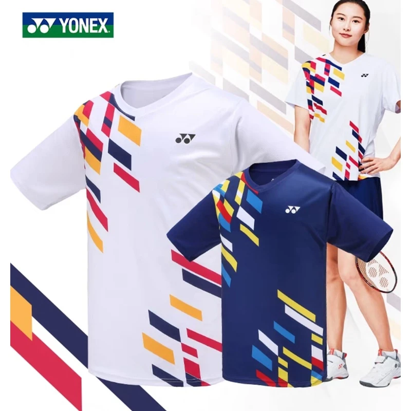 2023夏季新品YY羽毛球服男女比赛服速干透气运动上衣短袖套装