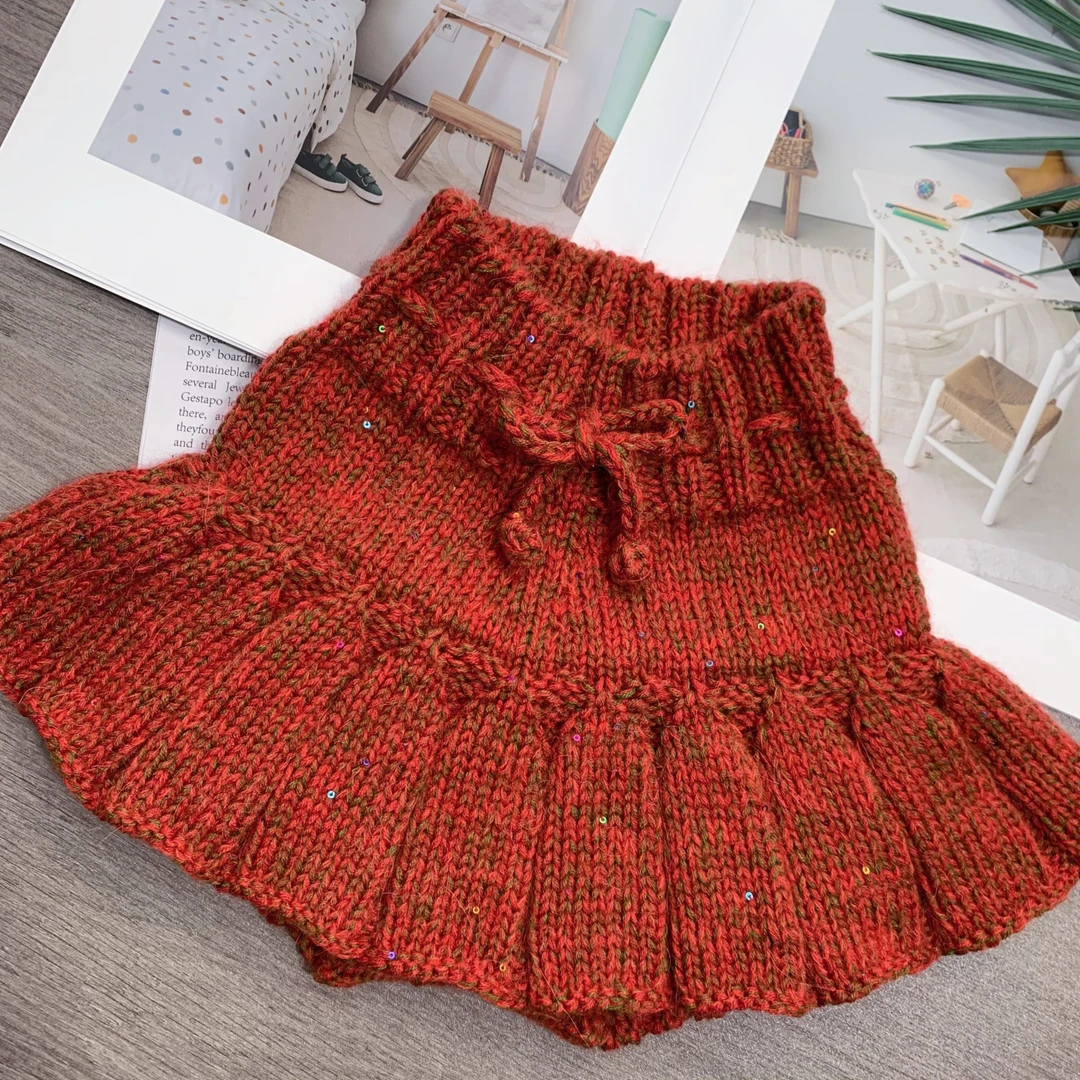 织《裙裤》亮片羊毛线小羊驼亲子毛衣手工编织材料一份50克非成衣