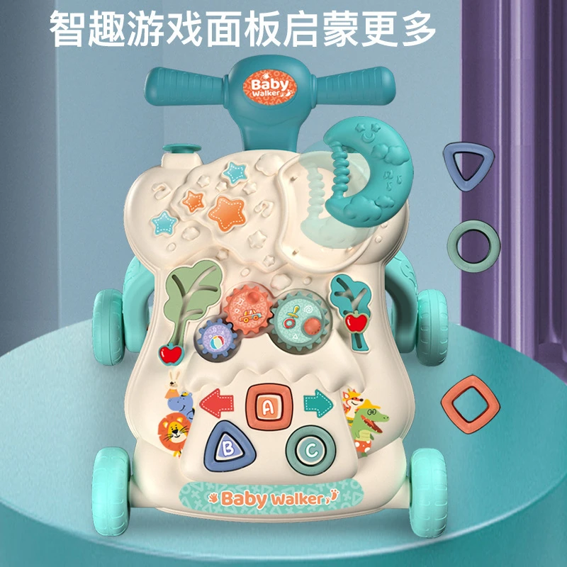 宝宝早教玩具学步车防O型腿婴儿助步车0-18个月带音乐可调速推车