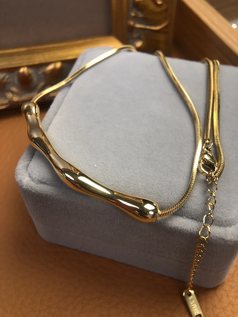 铜合金项链 C0053 FR★【金色水波】项链