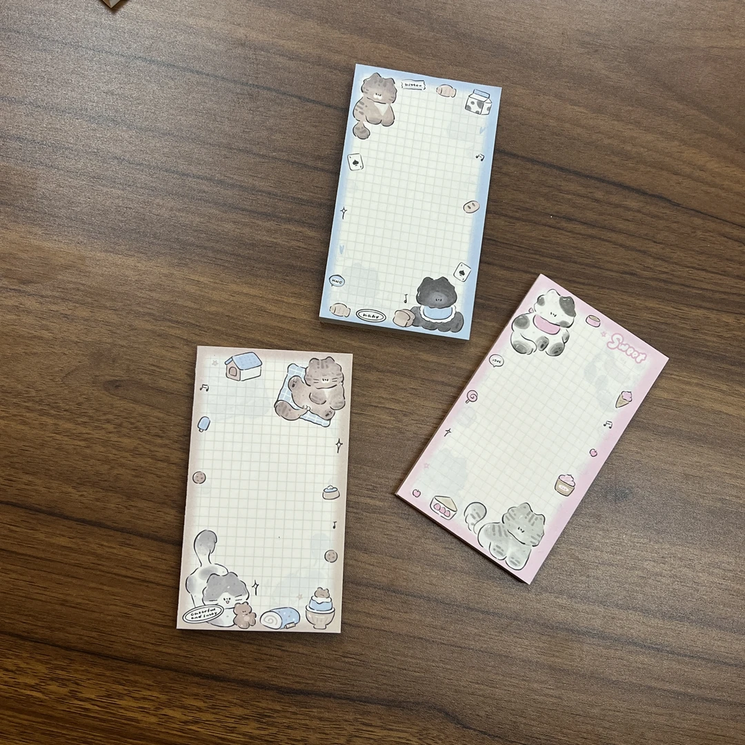 【书慧文具】小猫下午茶*便签 100克 67*120mm规格60张双面印