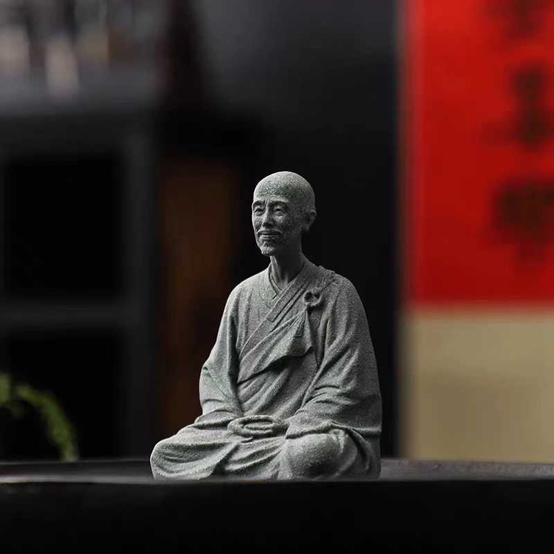 盆景鱼缸沉水微景观茶台玄关摆件小弘一法师