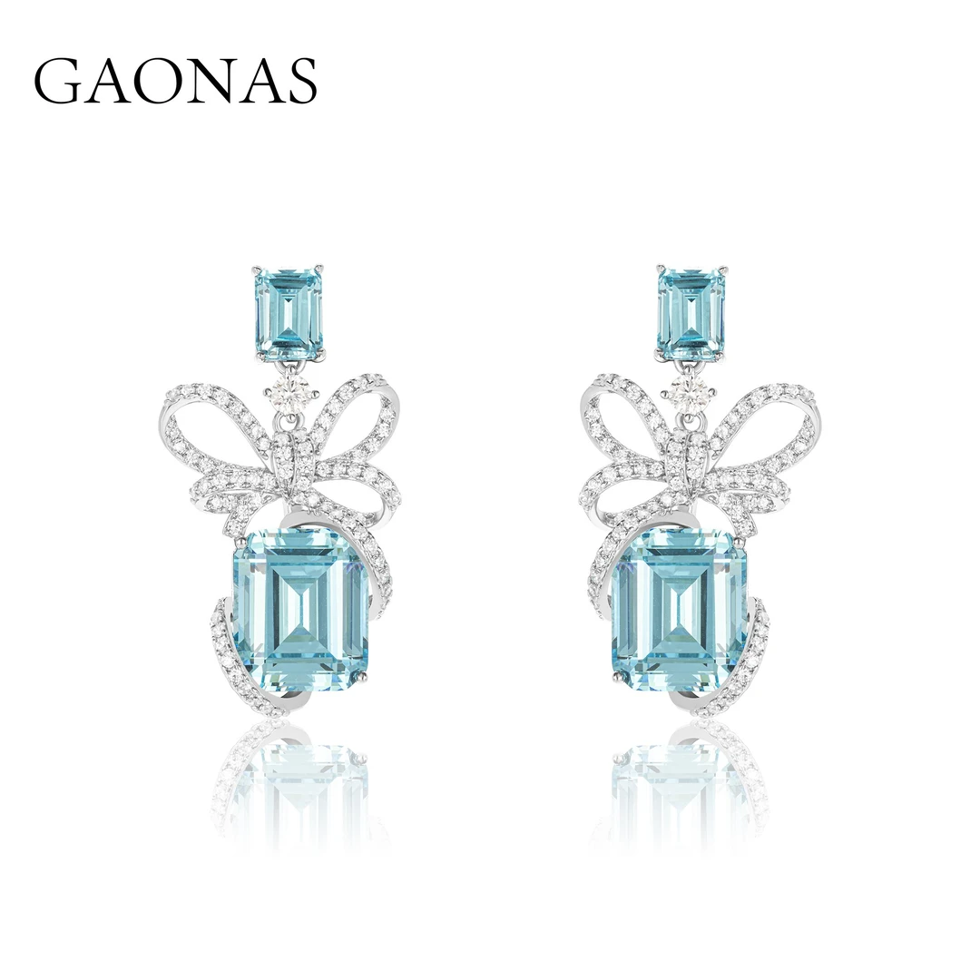 GAONAS 925银合成锆石耳饰 高纳仕 时尚气质帕拉耳钉 PLE111600
