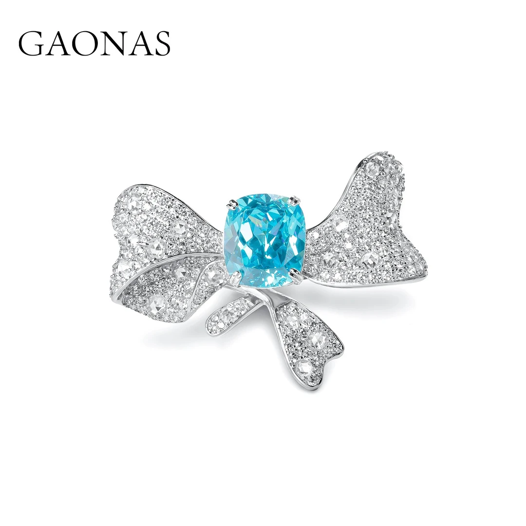 GAONAS 925银合成锆石戒指 高纳仕 时尚帕拉蝴蝶结戒PLJ103200