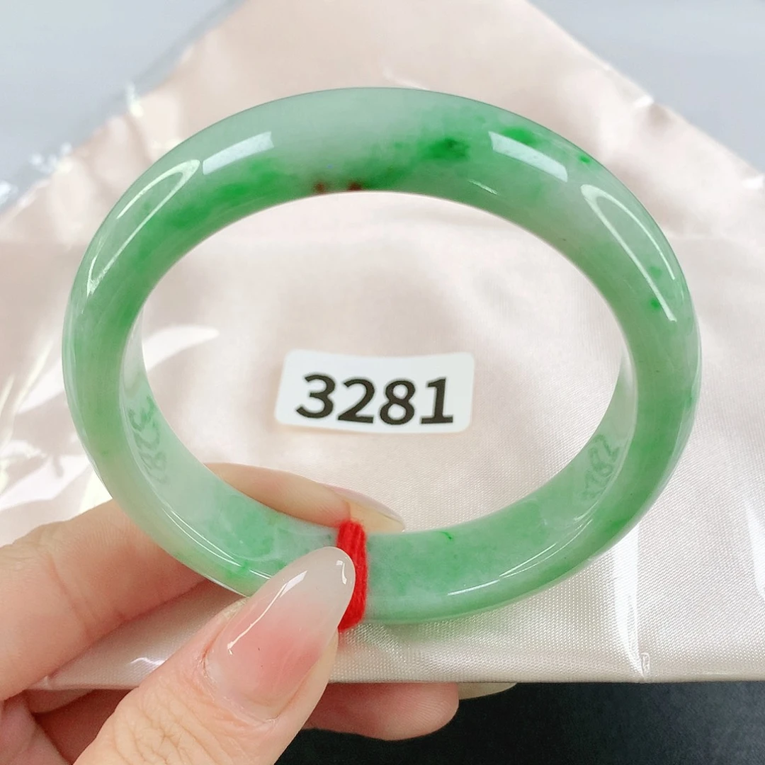 翡翠手镯未镶嵌3281翡翠有裂抠手