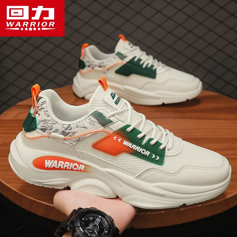回力男鞋2024夏季新款透气网面跑步运动鞋男士休闲百搭潮流老爹鞋
