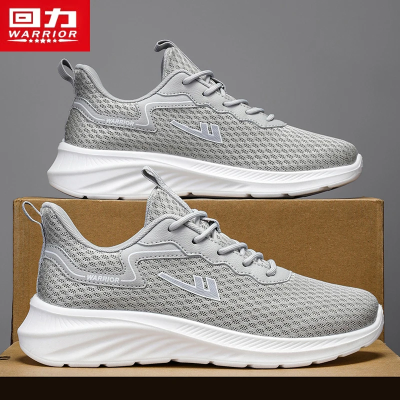 回力男鞋夏季网面透气网鞋男士软底轻便百搭健步鞋休闲飞织运动鞋