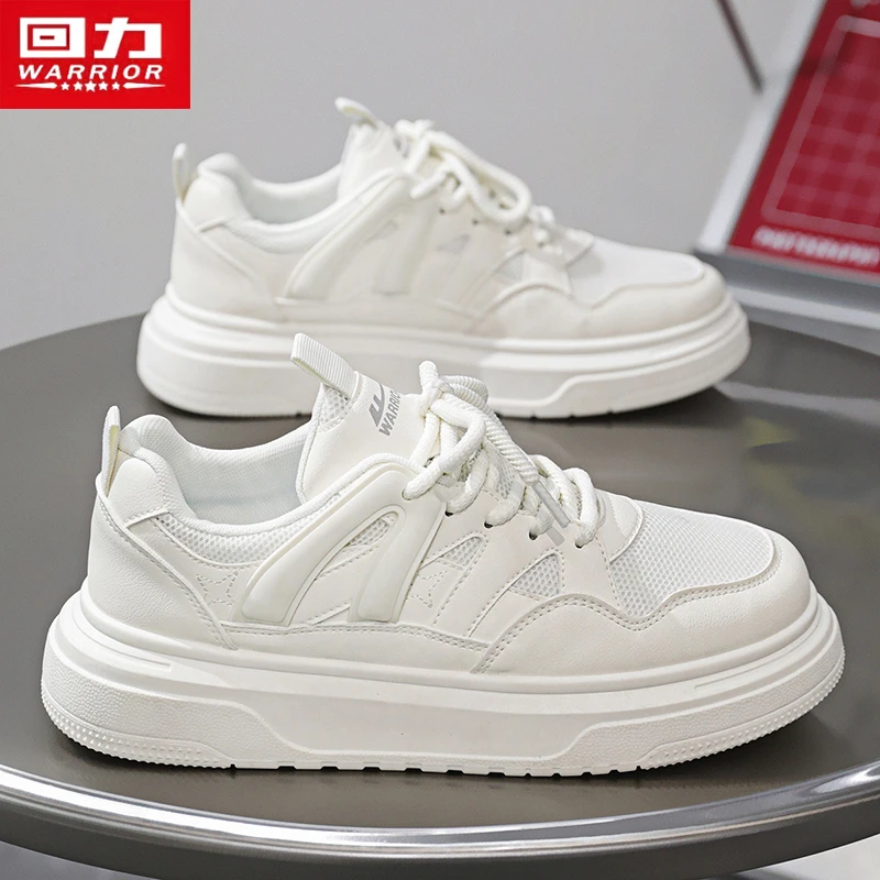 回力小白鞋男款2024春夏季新款男士百搭低帮板鞋厚底网面休闲潮鞋