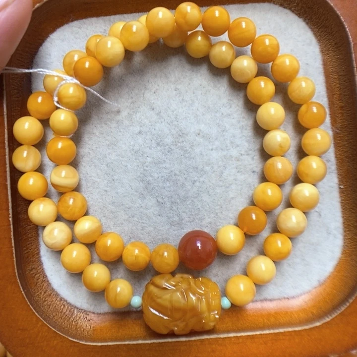 蜜蜡手串未镶嵌蜜蜡