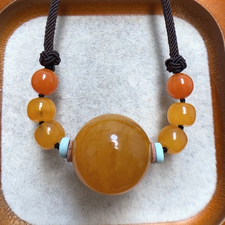 蜜蜡颈饰未镶嵌蜜蜡