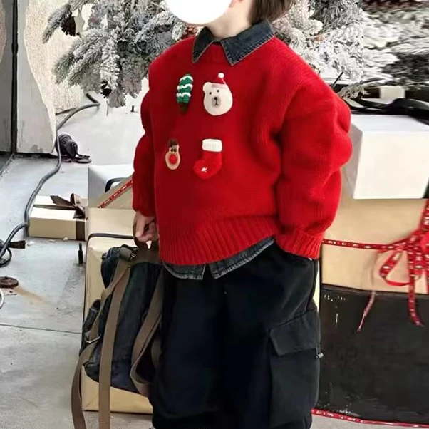 【01-90指定款毛衣】韩版儿童毛衣针织衫