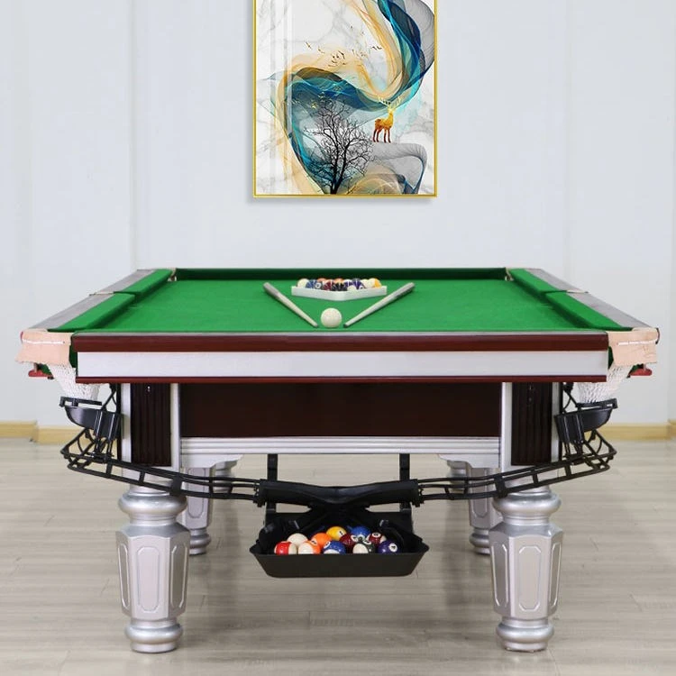 台球桌标准型成人家用高档桌球台商用球房美式黑8大理石自动回球