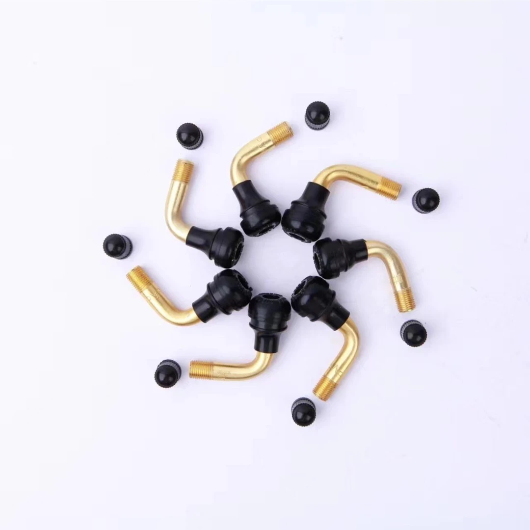 铝合金充气嘴100个电动车真空胎弯嘴防爆防漏PVR40/50/60/70