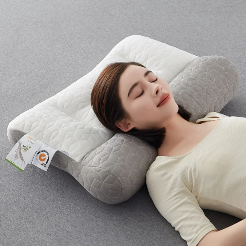 2025新款乳胶牵引枕成人家用护颈椎枕头 学生宿舍枕芯 酒店睡眠枕