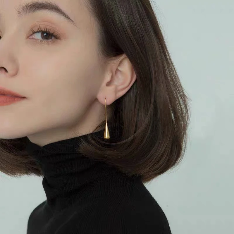 钛钢耳饰 精品水滴造型精致耳坠耳环显脸小不褪色高级简约气质