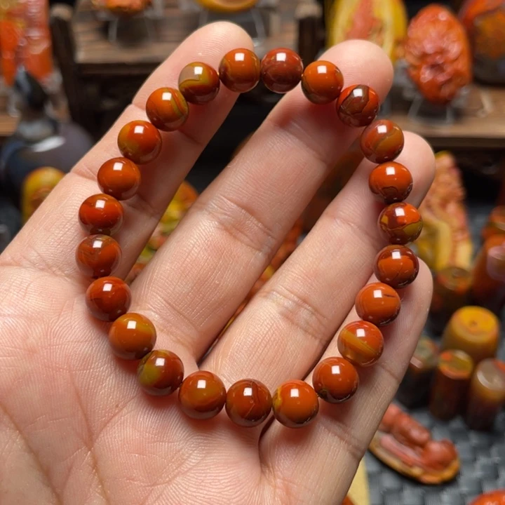 玛瑙/玉髓战国红手链未镶嵌寒*