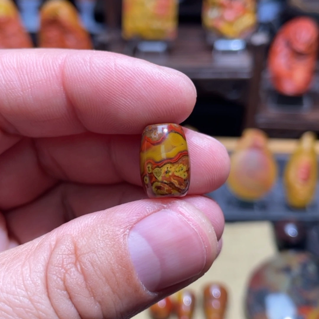 【闪购商品】玛瑙/玉髓战国红桶珠未镶嵌?***心