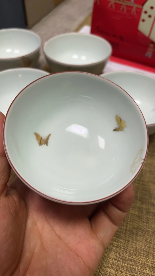 星月盏.金豊字底款口径9cm、高5cm。白瓷陶瓷茶杯瓷杯品茗杯精美